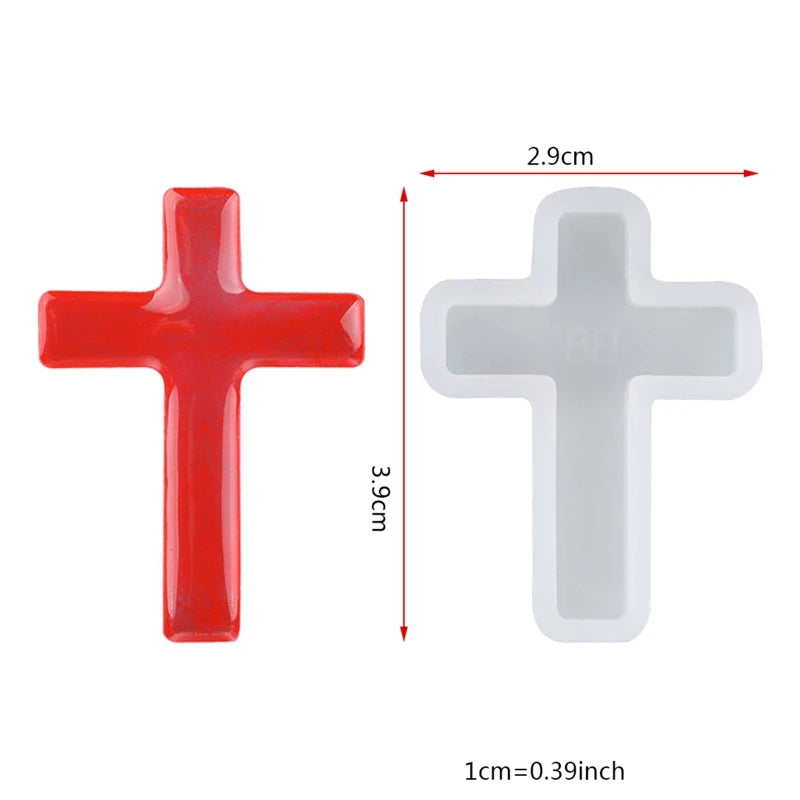 41XC Cross Pendant Silicone Resin Mold DIY Jewelry Making Craft Tools