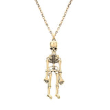 41XC Personality Skeleton Skull Necklace Magnetic Necklace Gift