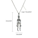 41XC Personality Skeleton Skull Necklace Magnetic Necklace Gift