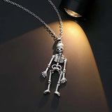 41XC Personality Skeleton Skull Necklace Magnetic Necklace Gift