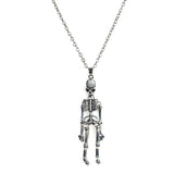 41XC Personality Skeleton Skull Necklace Magnetic Necklace Gift