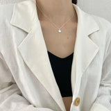 925 Silver Water Droplets Zircon Pendant Necklace for Women