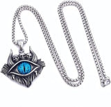 Men's Evil Eye Dragon Stainless Steel Pendant Necklace