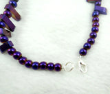 Quartz Crystal Titanium Hematite Hand-Carved Beads Gem Pendant