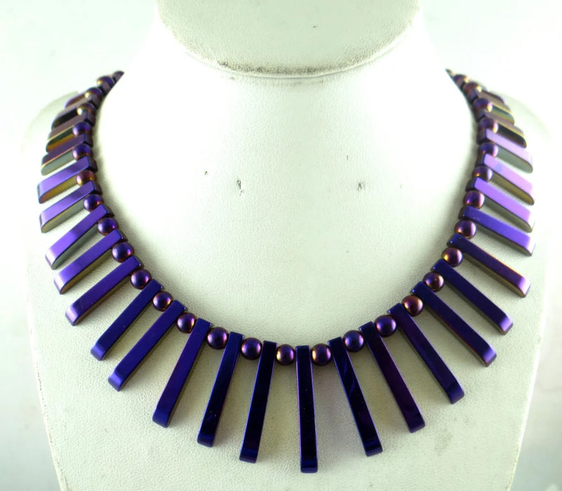 Quartz Crystal Titanium Hematite Hand-Carved Beads Gem Pendant