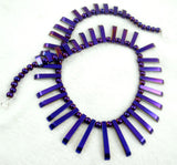 Quartz Crystal Titanium Hematite Hand-Carved Beads Gem Pendant