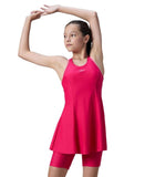 Girl's Enduraflex Racerback Swimdress with Boyleg