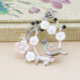 Bird&Tree Ethnic Abalone Seashell Pendants for Jewelry Making Crafts