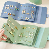 Earrings PU Organizer Portable Holder Storage Bag Earring Book