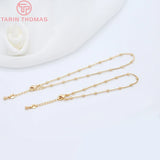 2PCS 3MM Ball Brass Finished Chain Anklet DIY Jewelry Findings