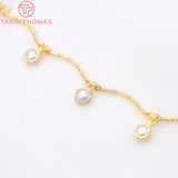 50CM 24K Brass with Pearl Chains for Necklace High Diy Jewelry Findings