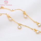 50CM 24K Brass with Pearl Chains for Necklace High Diy Jewelry Findings