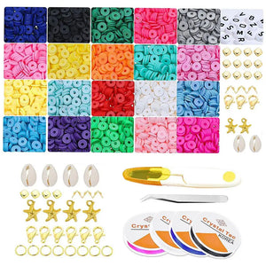 4278pcs 6 Clay Flat Bead Disc Beads Spacer Beads for Bracelet Earring Necklace