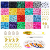 4278pcs 6 Clay Flat Bead Disc Beads Spacer Beads for Bracelet Earring Necklace