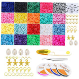 4278pcs 6 Clay Flat Bead Disc Beads Spacer Beads for Bracelet Earring Necklace