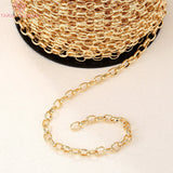 1m 5MM 24K Brass Round Necklace Chains DIY Jewelry Findings