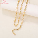 1m 5MM 24K Brass Round Necklace Chains DIY Jewelry Findings