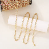 1m 5MM 24K Brass Round Necklace Chains DIY Jewelry Findings