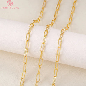 10x4MM Brass Necklace Chains 24K Wholesale