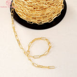 10x4MM Brass Necklace Chains 24K Wholesale