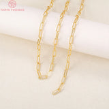 10x4MM Brass Necklace Chains 24K Wholesale