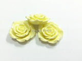 42MM 50pcs/lot Beige Resin Flower Beads