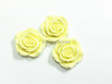 42MM 50pcs/lot Beige Resin Flower Beads