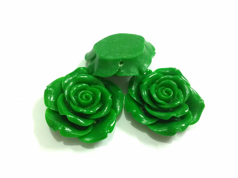 Dark Green Resin Flower Beads 42MM 50pcs/lot