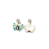 42Pcs Enamel Rhinestone Butterfly Charms for DIY Jewelry Making
