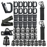 42Pcs Nylon Straps Quick Release Buckle Molle Clips Utility Straps