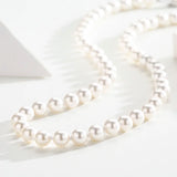 925 Sterling Silver Faux Pearl Beaded Short Chocker Necklace