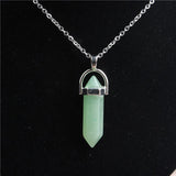42cm Male Necklace Crystal Pendant Stainless Steel String Jewelry