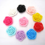10pcs Big Resin Rose Flower Bead Lot Chunky Necklace Bracelet Jewelry