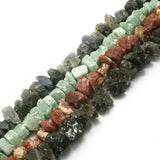 42pcs Smoky Rose Quartz Crystal Beads Rough Punched Natural Stone
