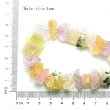 42pcs Smoky Rose Quartz Crystal Beads Rough Punched Natural Stone