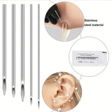 42pcs Stainless Steel Ear Nose Ring Hoop Jewelry Set for Body Piercing