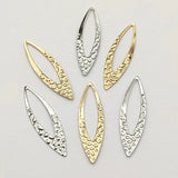 100pcs Gold/Rhodium Copper Pendant Leaf Shape Charm Necklace Earrings DIY Making