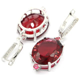 Stunning Aquamarine Rhodolite Garnet Wedding Earrings