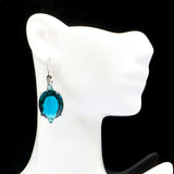 Stunning Aquamarine Rhodolite Garnet Wedding Earrings