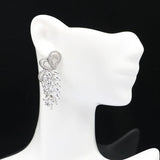 Golden Citrine Butterfly Silver Earrings for Bride Wedding