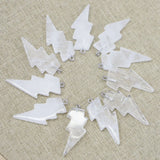 Natural Clear Quartz Lightning Pendants for Healing Crystals Jewelry Making