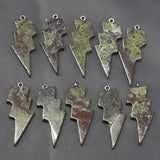 42x20MM Lightning Stone Pendants for Healing Crystals Necklaces 10pcs