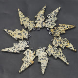 Natural Stone Lightning Pendants Opal Lazurite Lapis Lazuli Charms 10pcs
