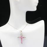 Pink Tourmaline Tanzanite Pendant 925 Sterling Silver