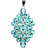 Golden Citrine Tanzanite Tourmaline Sterling Silver Pendant