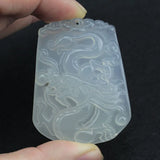Natural Agate Carnelian Dragon Pendant Necklace for Man