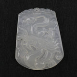 Natural Agate Carnelian Dragon Pendant Necklace for Man