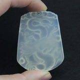 Natural Agate Carnelian Dragon Pendant Necklace for Man
