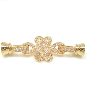 Zircon Rhinestones Copper Clasp Set for Bracelets & Necklaces