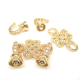 Zircon Rhinestones Copper Clasp Set for Bracelets & Necklaces